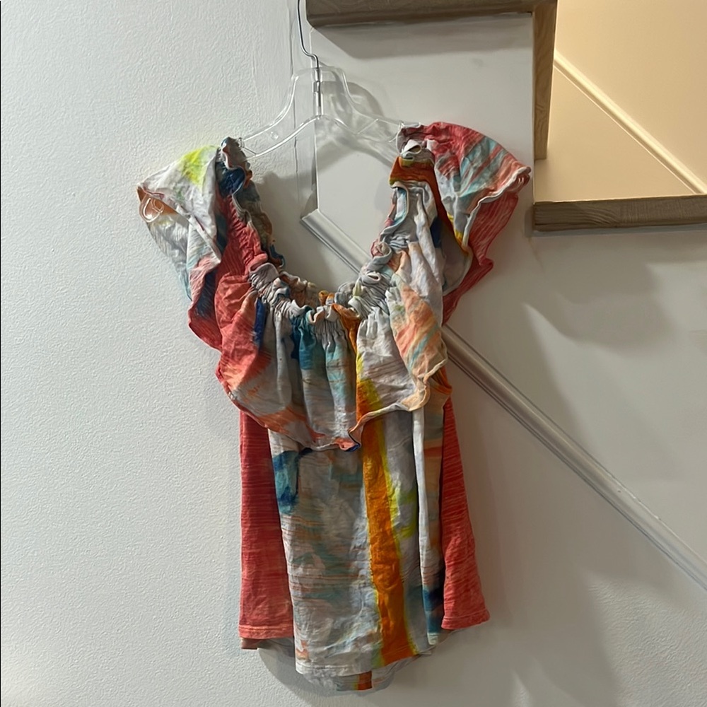 Multicolor Ruffled Women's Top